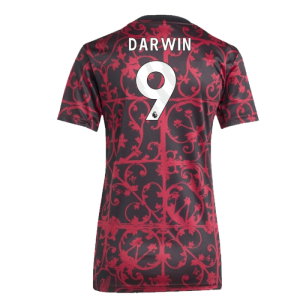 2025-2026 Liverpool Pre-Match Shirt (Black) - Womens (Darwin 9)