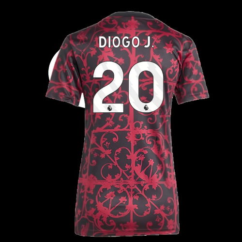 2025-2026 Liverpool Pre-Match Shirt (Black) - Womens (Diogo J. 20)