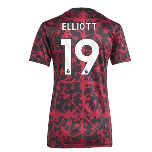 2025-2026 Liverpool Pre-Match Shirt (Black) - Womens (Elliott 19)