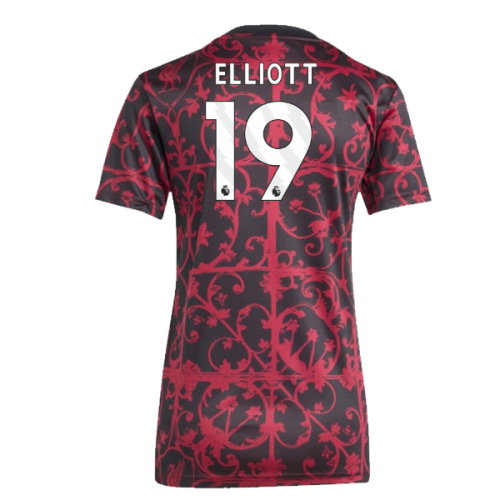 2025-2026 Liverpool Pre-Match Shirt (Black) - Womens (Elliott 19)