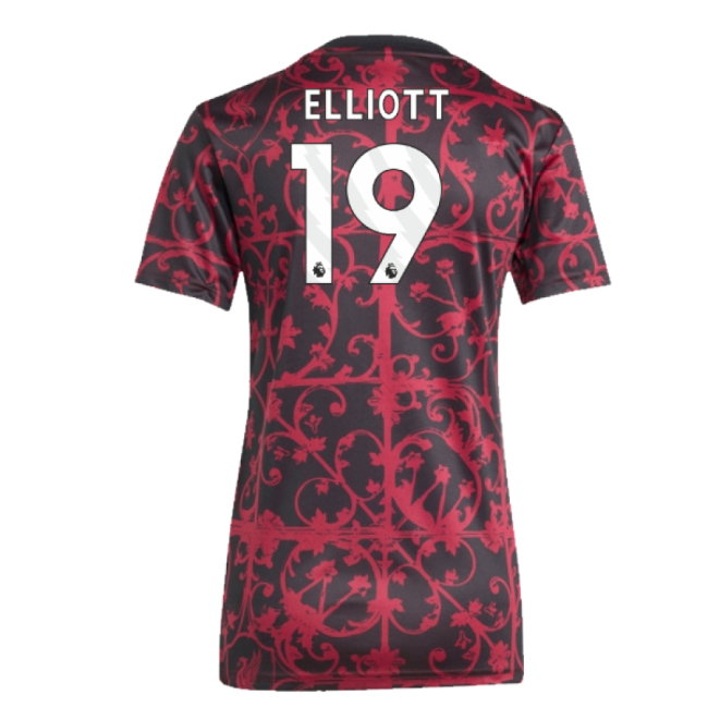 2025-2026 Liverpool Pre-Match Shirt (Black) - Womens (Elliott 19)
