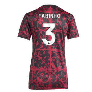 2025-2026 Liverpool Pre-Match Shirt (Black) - Womens (Fabinho 3)