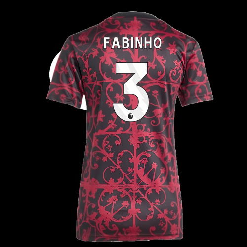 2025-2026 Liverpool Pre-Match Shirt (Black) - Womens (Fabinho 3)