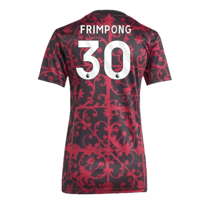 2025-2026 Liverpool Pre-Match Shirt (Black) - Womens (Frimpong 30)