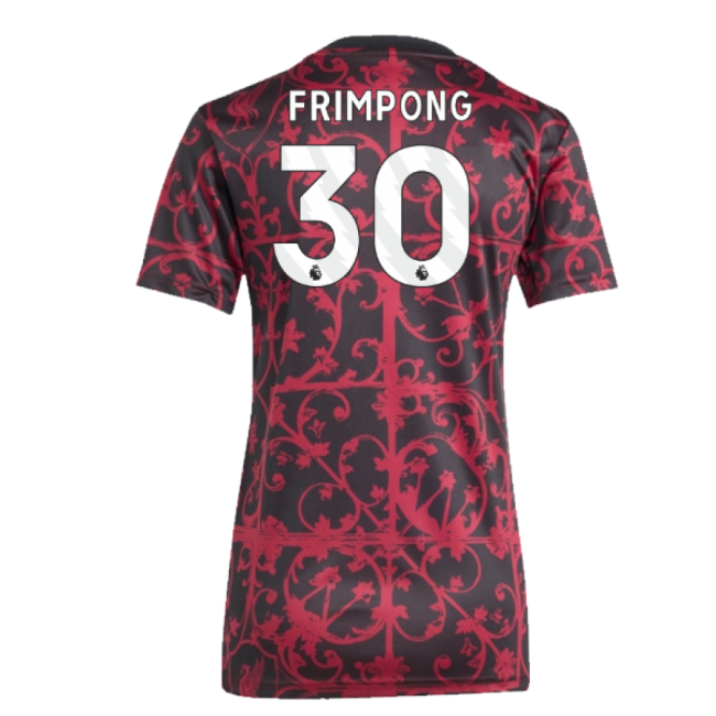 2025-2026 Liverpool Pre-Match Shirt (Black) - Womens (Frimpong 30)