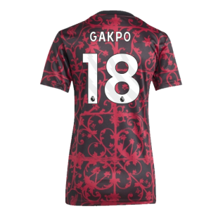 2025-2026 Liverpool Pre-Match Shirt (Black) - Womens (Gakpo 18)