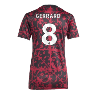 2025-2026 Liverpool Pre-Match Shirt (Black) - Womens (Gerrard 8)