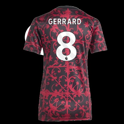 2025-2026 Liverpool Pre-Match Shirt (Black) - Womens (Gerrard 8)