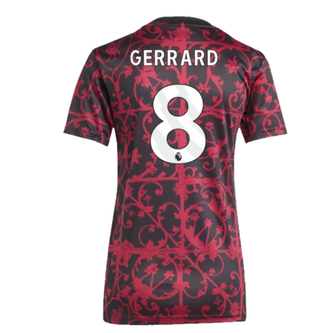 2025-2026 Liverpool Pre-Match Shirt (Black) - Womens (Gerrard 8)