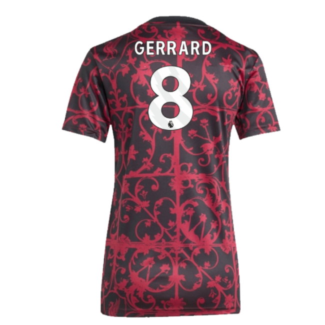 2025-2026 Liverpool Pre-Match Shirt (Black) - Womens (Gerrard 8)
