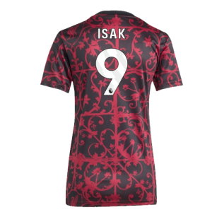 2025-2026 Liverpool Pre-Match Shirt (Black) - Womens (Isak 9)