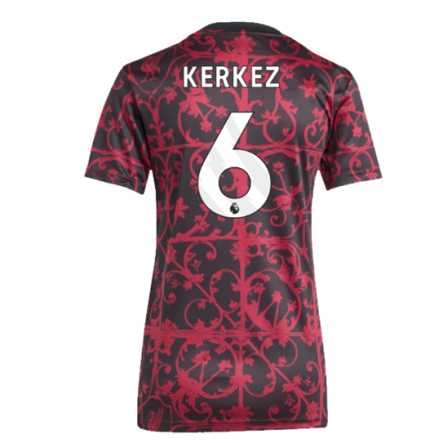 2025-2026 Liverpool Pre-Match Shirt (Black) - Womens (Kerkez 6)