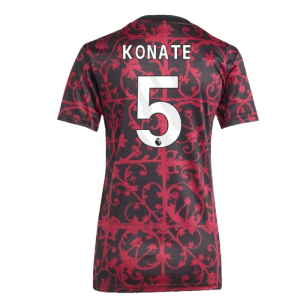 2025-2026 Liverpool Pre-Match Shirt (Black) - Womens (Konate 5)