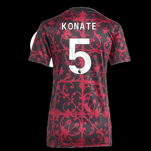 2025-2026 Liverpool Pre-Match Shirt (Black) - Womens (Konate 5)