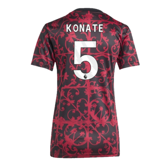 2025-2026 Liverpool Pre-Match Shirt (Black) - Womens (Konate 5)