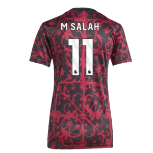 2025-2026 Liverpool Pre-Match Shirt (Black) - Womens (M.Salah 11)