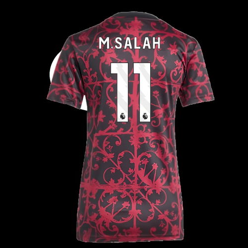 2025-2026 Liverpool Pre-Match Shirt (Black) - Womens (M.Salah 11)