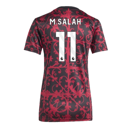 2025-2026 Liverpool Pre-Match Shirt (Black) - Womens (M.Salah 11)