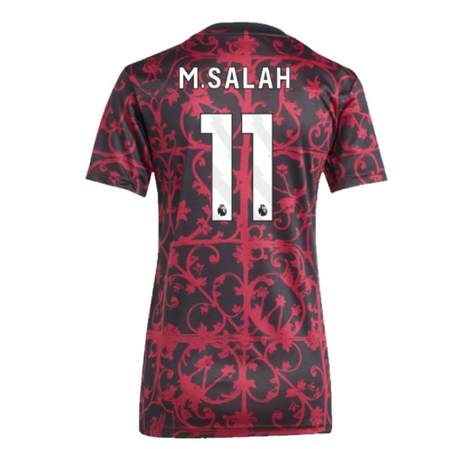 2025-2026 Liverpool Pre-Match Shirt (Black) - Womens (M.Salah 11)