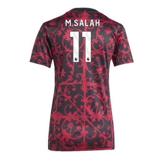 2025-2026 Liverpool Pre-Match Shirt (Black) - Womens (M.Salah 11)
