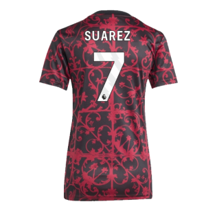 2025-2026 Liverpool Pre-Match Shirt (Black) - Womens (Suarez 7)
