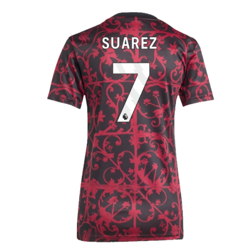 2025-2026 Liverpool Pre-Match Shirt (Black) - Womens (Suarez 7)