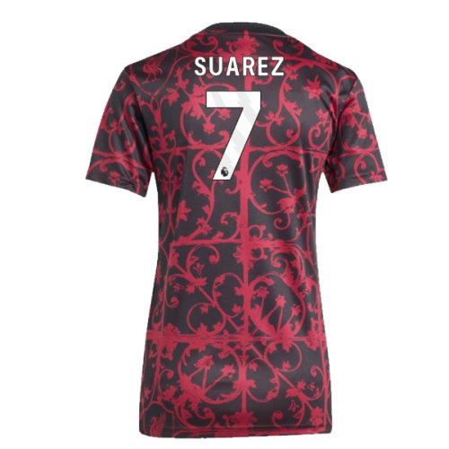 2025-2026 Liverpool Pre-Match Shirt (Black) - Womens (Suarez 7)