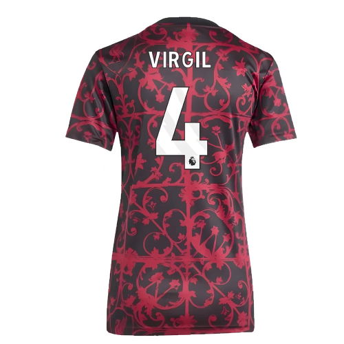 2025-2026 Liverpool Pre-Match Shirt (Black) - Womens (Virgil 4)