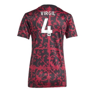 2025-2026 Liverpool Pre-Match Shirt (Black) - Womens (Virgil 4)