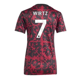 2025-2026 Liverpool Pre-Match Shirt (Black) - Womens (Wirtz 7)