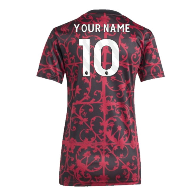2025-2026 Liverpool Pre-Match Shirt (Black) - Womens (Your Name)