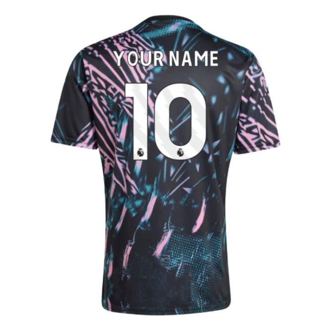 2025-2026 Liverpool Pre Match Shirt (Black) (Your Name)