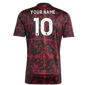 2025-2026 Liverpool Pre-Match Shirt (Black) (Your Name)