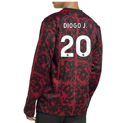 2025-2026 Liverpool Pre-Match Warm Top (Black) (Diogo J. 20)