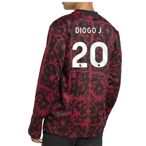 2025-2026 Liverpool Pre-Match Warm Top (Black) (Diogo J. 20)