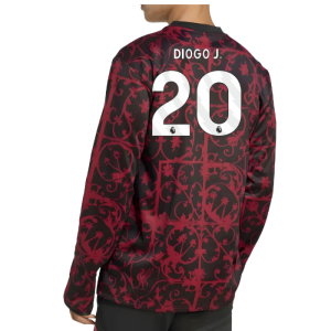 2025-2026 Liverpool Pre-Match Warm Top (Black) (Diogo J. 20)