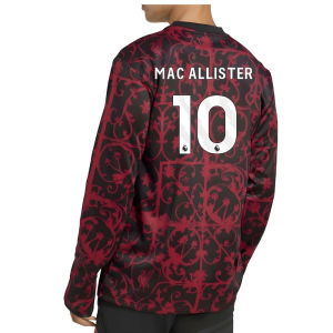 2025-2026 Liverpool Pre-Match Warm Top (Black) (Mac Allister 10)