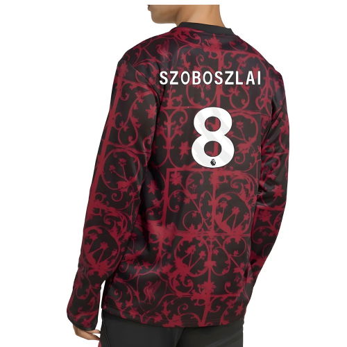 2025-2026 Liverpool Pre-Match Warm Top (Black) (Szoboszlai 8)