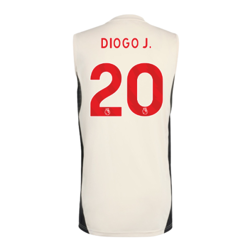 2025-2026 Liverpool Sleeveless Jersey (White) (Diogo J. 20)
