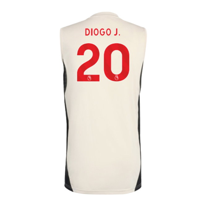 2025-2026 Liverpool Sleeveless Jersey (White) (Diogo J. 20)