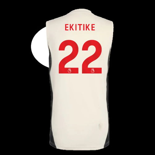 2025-2026 Liverpool Sleeveless Jersey (White) (Ekitike 22)