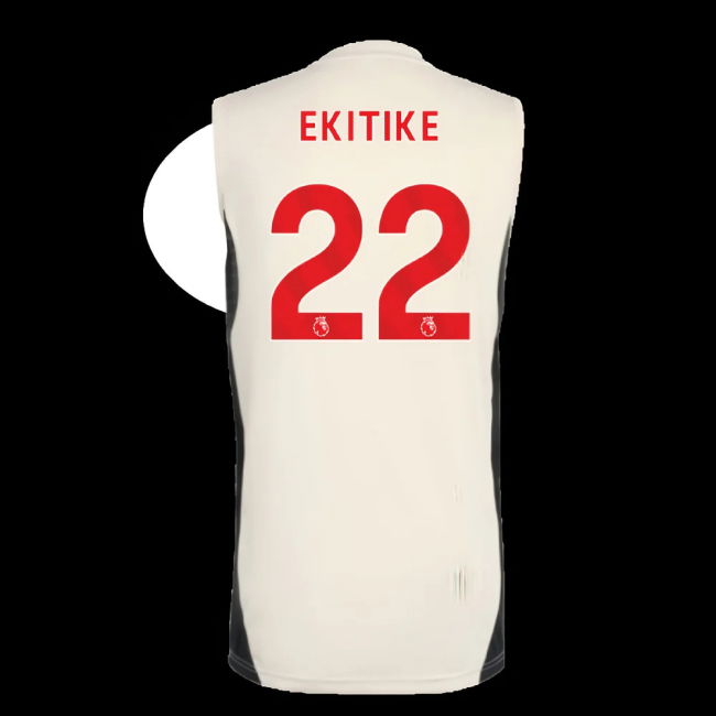 2025-2026 Liverpool Sleeveless Jersey (White) (Ekitike 22)