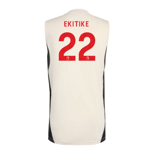 2025-2026 Liverpool Sleeveless Jersey (White) (Ekitike 22)