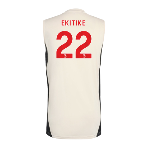2025-2026 Liverpool Sleeveless Jersey (White) (Ekitike 22)