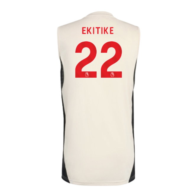 2025-2026 Liverpool Sleeveless Jersey (White) (Ekitike 22)