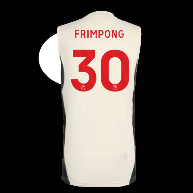 2025-2026 Liverpool Sleeveless Jersey (White) (Frimpong 30)