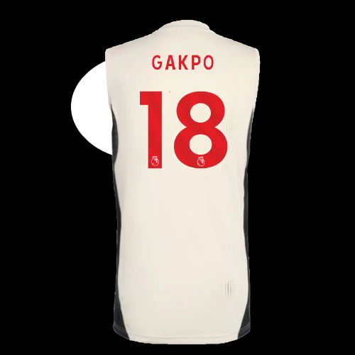 2025-2026 Liverpool Sleeveless Jersey (White) (Gakpo 18)