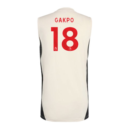 2025-2026 Liverpool Sleeveless Jersey (White) (Gakpo 18)