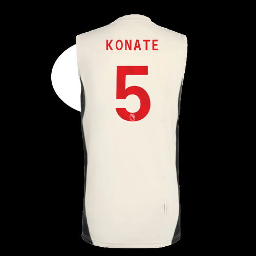 2025-2026 Liverpool Sleeveless Jersey (White) (Konate 5)