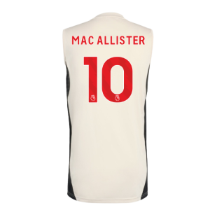 2025-2026 Liverpool Sleeveless Jersey (White) (Mac Allister 10)